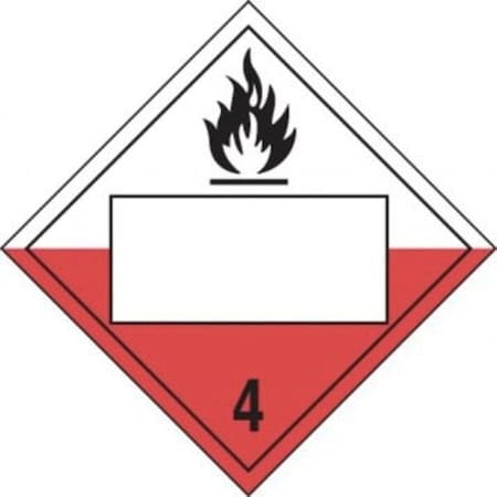 Accuform BLANK DOT PLACARD HAZARD CLASS 4 MPL4DG4CRM50 MPL4DG4CRM50